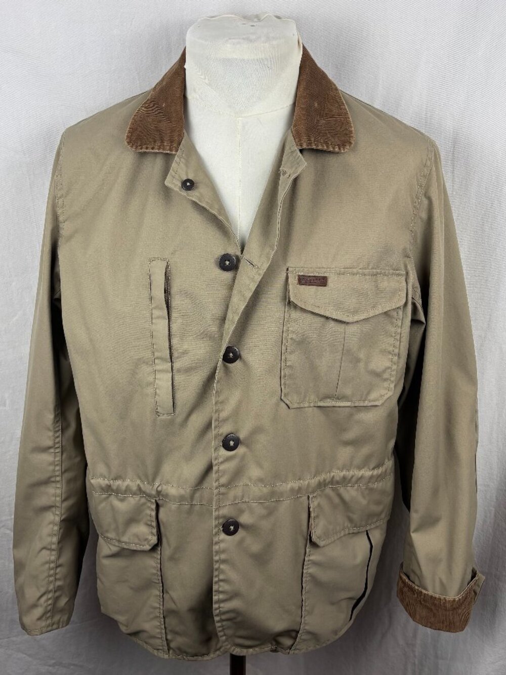 Penfield Trailwear Hudson Wax Cloth Field Jacket Khaki Brown Men’s L